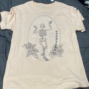 Mighty Fine Cream Skeleton Graphic Tee